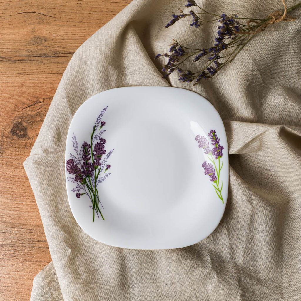 Тарелка квадратная 200 мм / FP-80XN (7131-2) /уп 6/48/ Букет лаванды - ГалеонТрейд фото 6