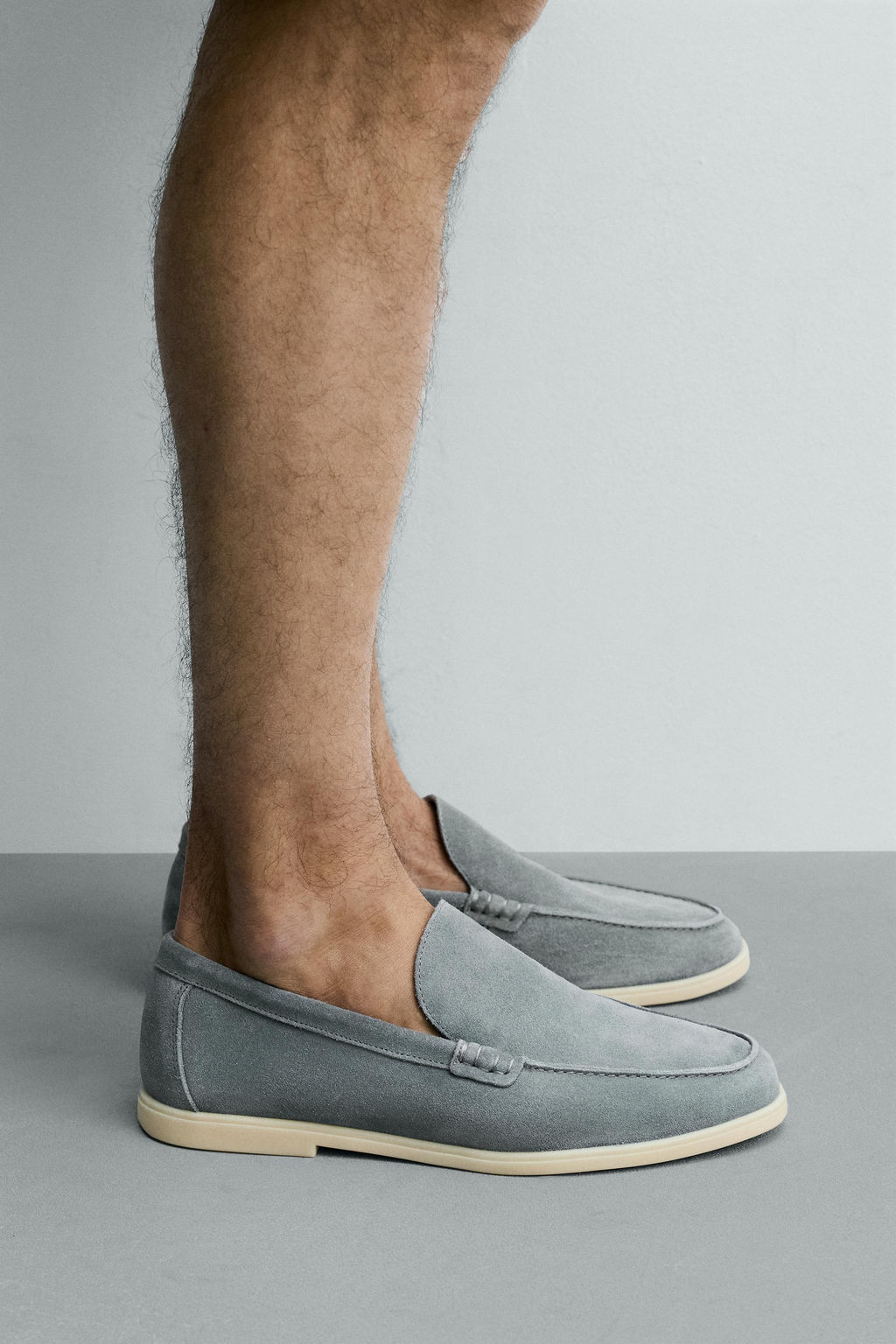 MOCAS?N PIEL CASUAL / Azul Claro