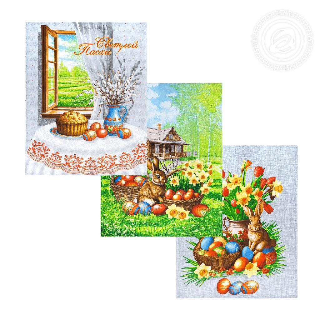 Набор полотенец из рогожки "Околица" 45*60/3 шт. - 45*60 Полотенца из рогожки