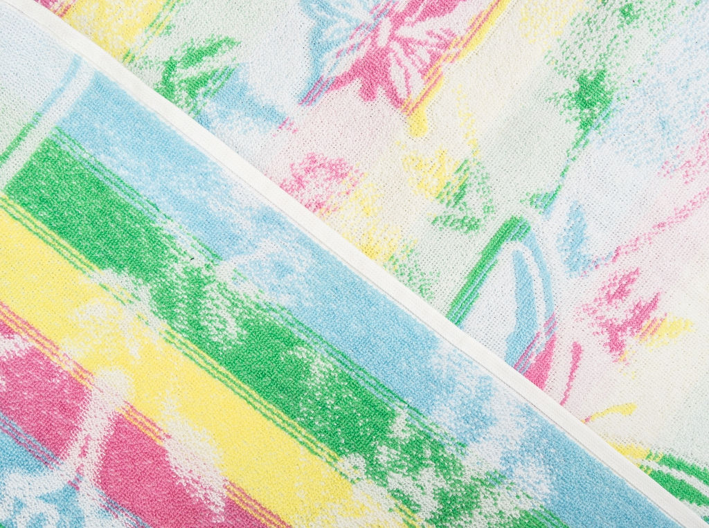 Полотенце махровое 6с103.412ж1 Бабочки (св.радужка) 50х90см