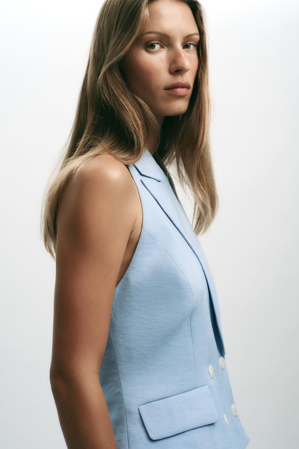 HALTER DOUBLE-BREASTED WAISTCOAT - Zara фото 10