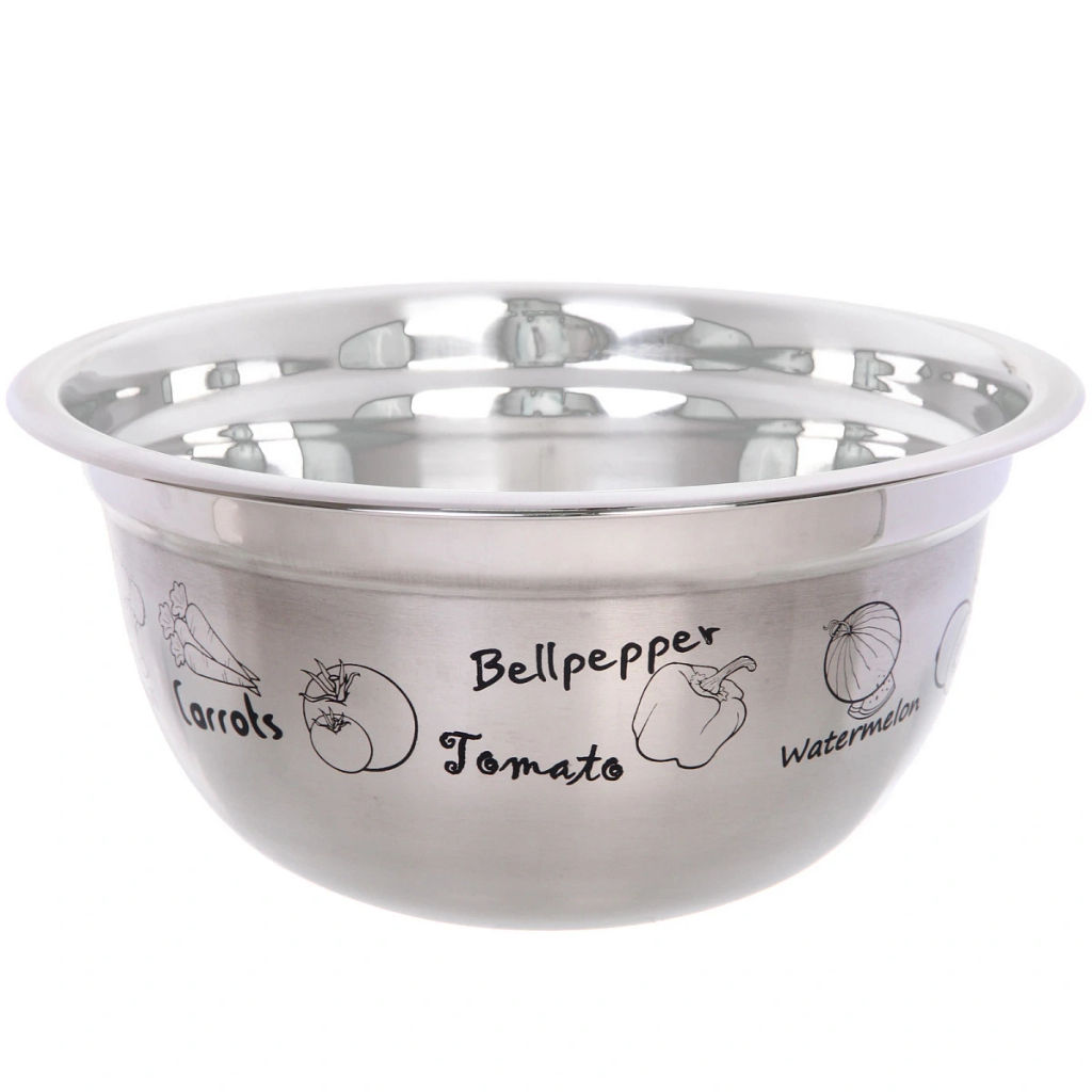 Миска из нержавеющей стали 2,6л 24*11,2см с рисунком