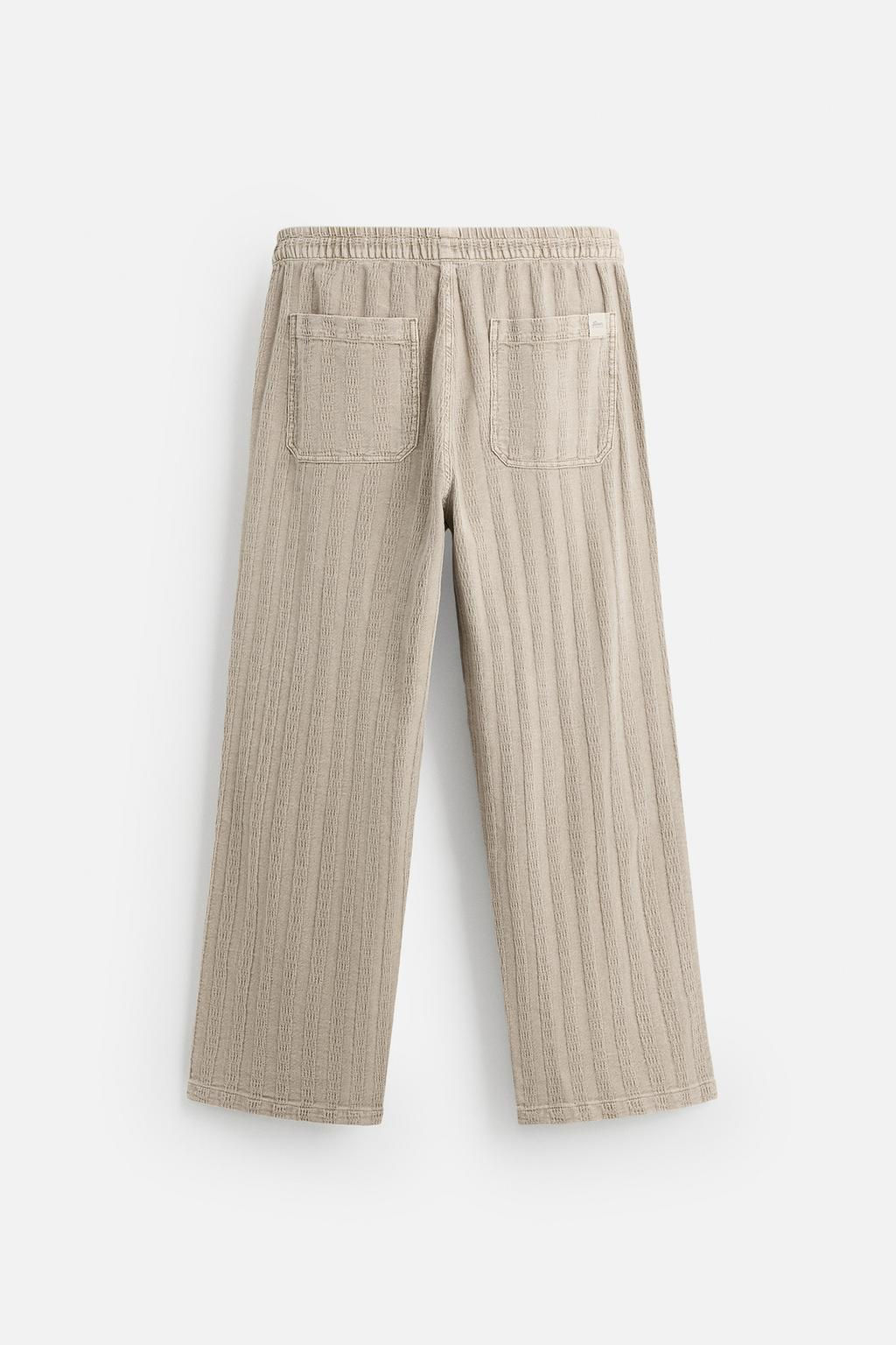 RELAXED FIT JACQUARD TROUSERS - Zara фото 28