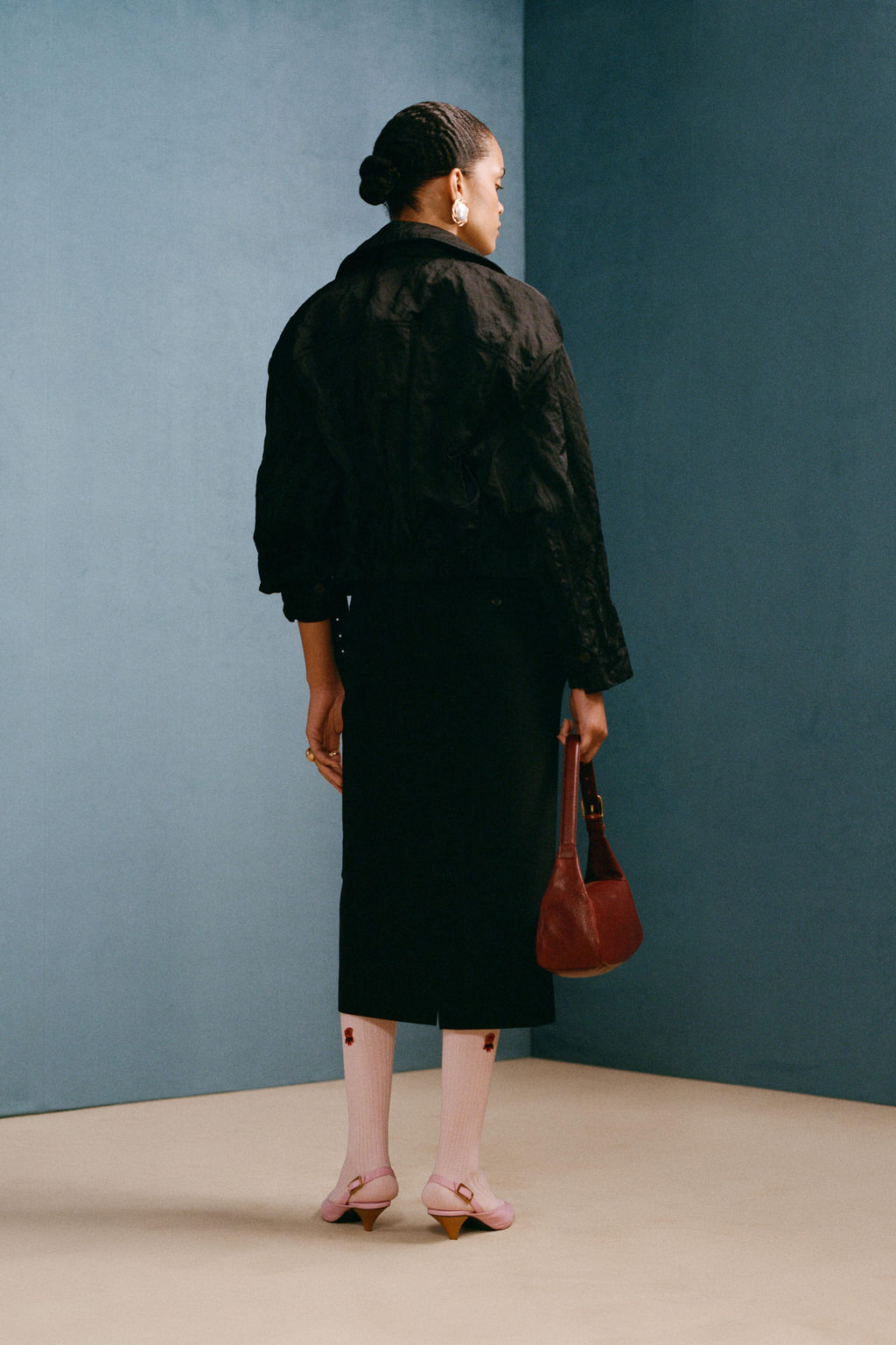 FALDA MIDI TUBO CON LANA WILLY CHAVARRIA X ZARA / Negro  фото 4