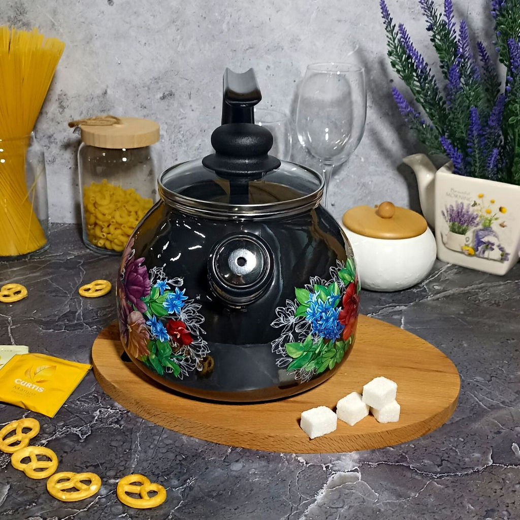 Чайник для плиты 3,0л сф.со св. "Каталина" мокр.асф. 1RC12