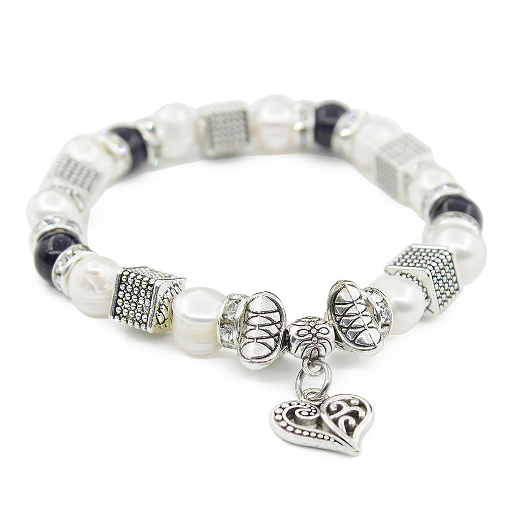 Браслет Фантазия-2 с жемчугом и синим авантюрином, длина 18см - Agat77 фото 3