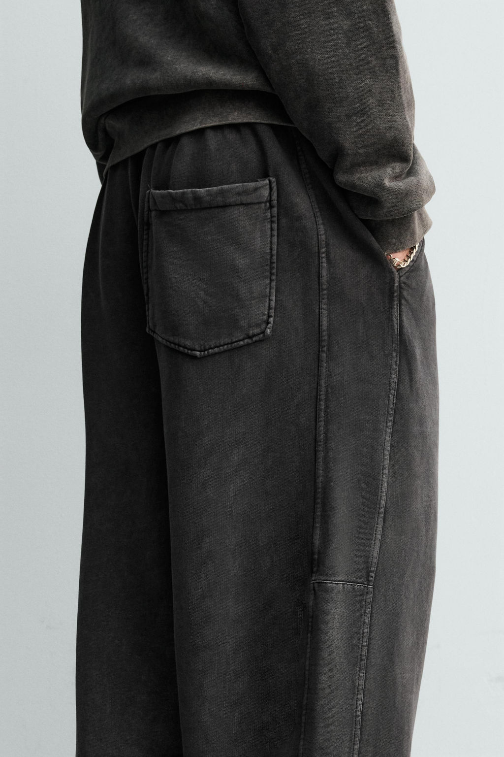 PANTAL?N JOGGER BALLOON FIT LAVADO / Antracita oscuro - Zara фото 16