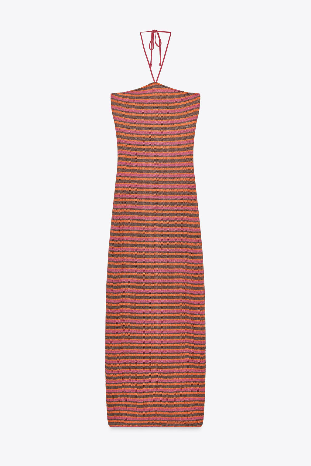 STRIPED JACQUARD MIDI DRESS - Zara фото 4