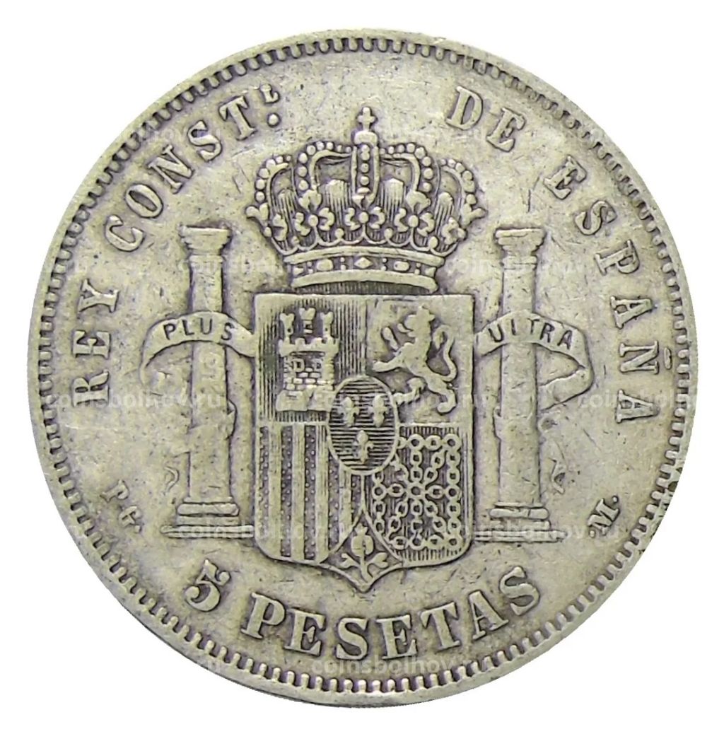 5 песет 1891 года Испания