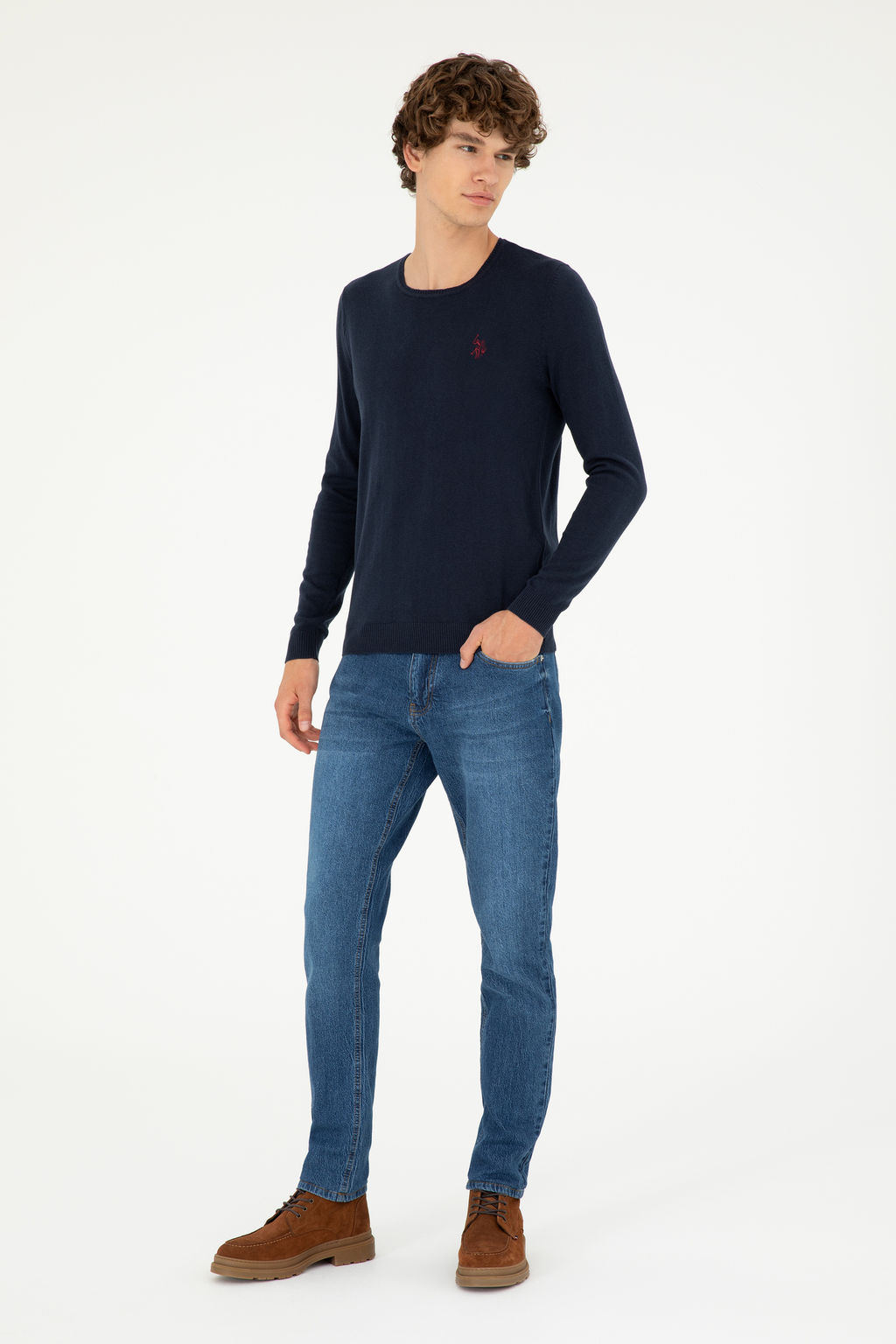 Erkek Lacivert Basic Kazak - U.s. polo assn фото 11