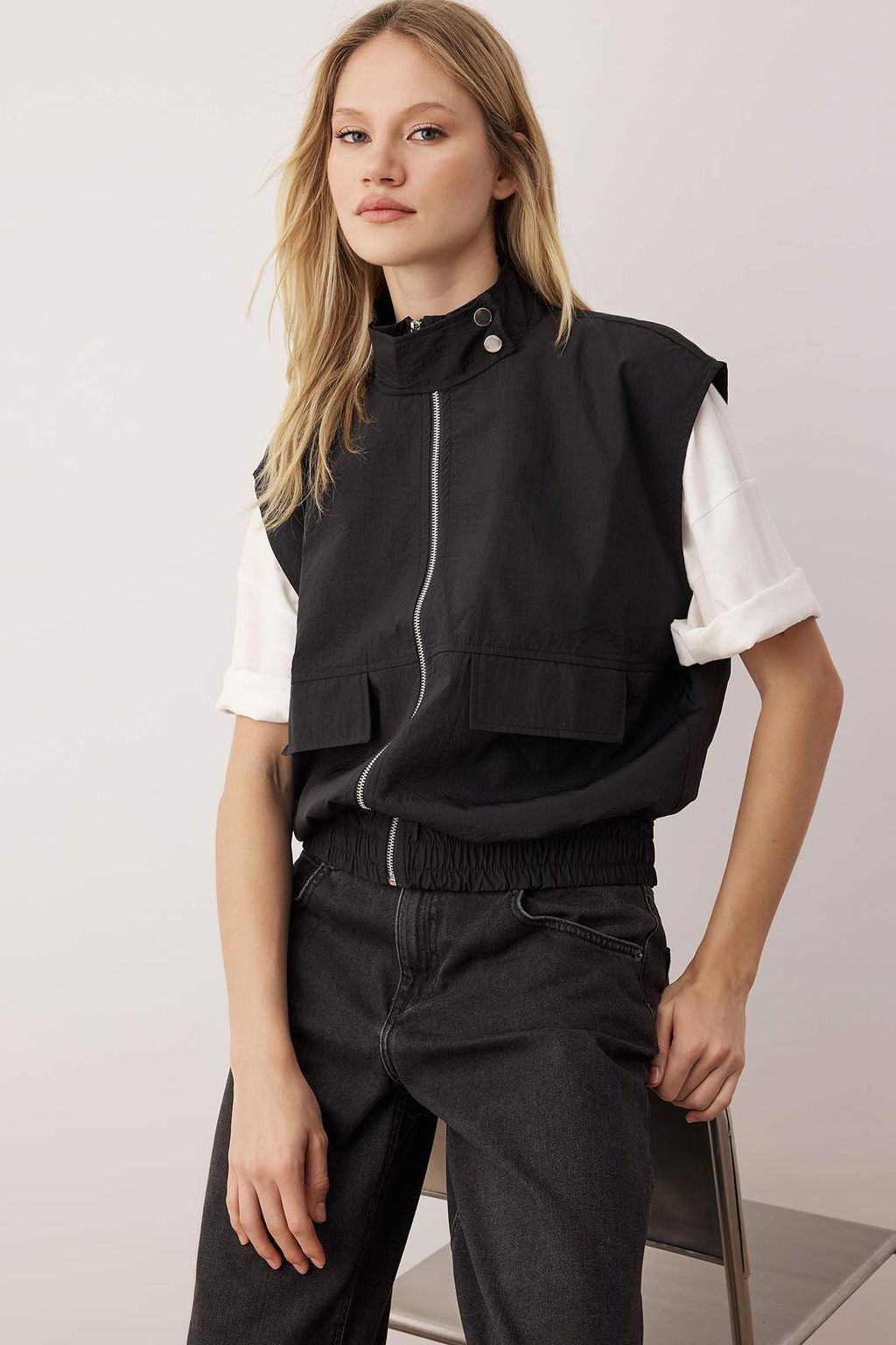 Siyah Oversize Kal?p Ince YelekTWOAW26YE00022 - Trendyolmilla фото 5