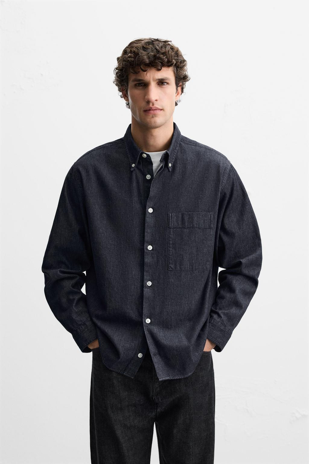 LIGHTWEIGHT DENIM SHIRT - Zara фото 2