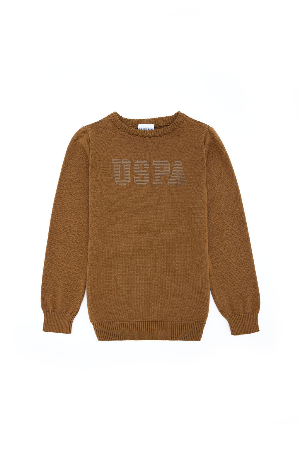 Свитер U.S. Polo Assn для мальчиков из хлопка светло-коричневый  фото 10