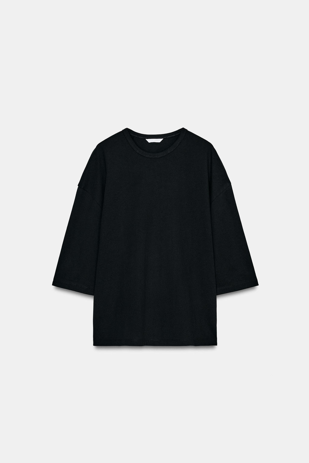 CAMISETA R?STICA MANGA TRES CUARTOS / Carb?n - Zara фото 5