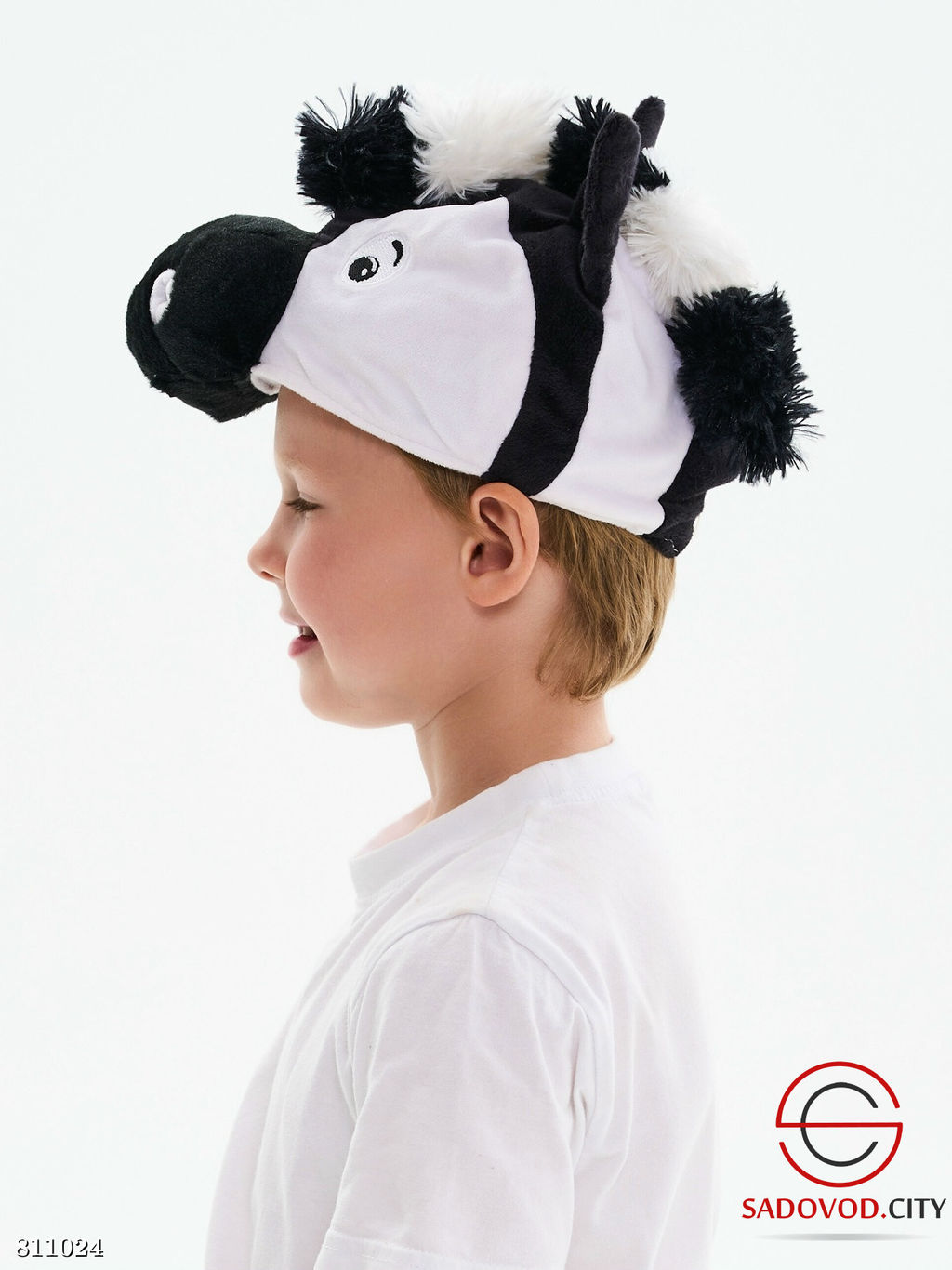 Шапка-маска "Зебра" для мальчика