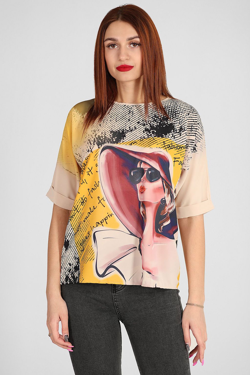 Блузка женская с рисунком