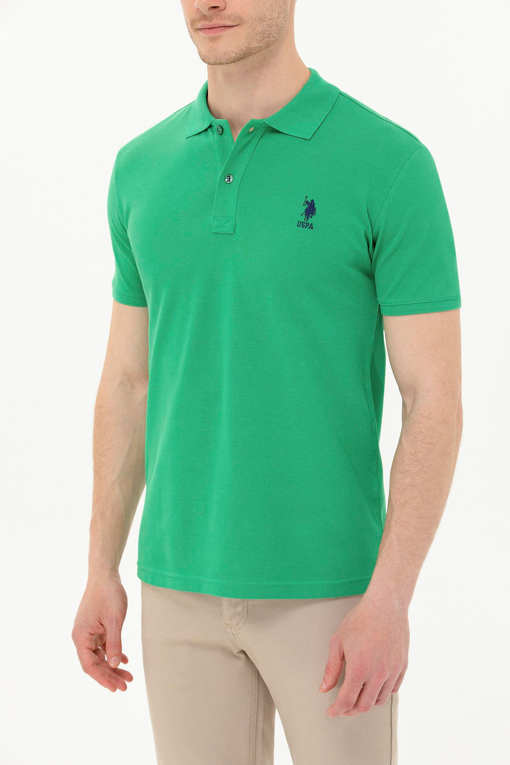 Мужская зеленая базовая футболка - U.s. polo assn фото 7