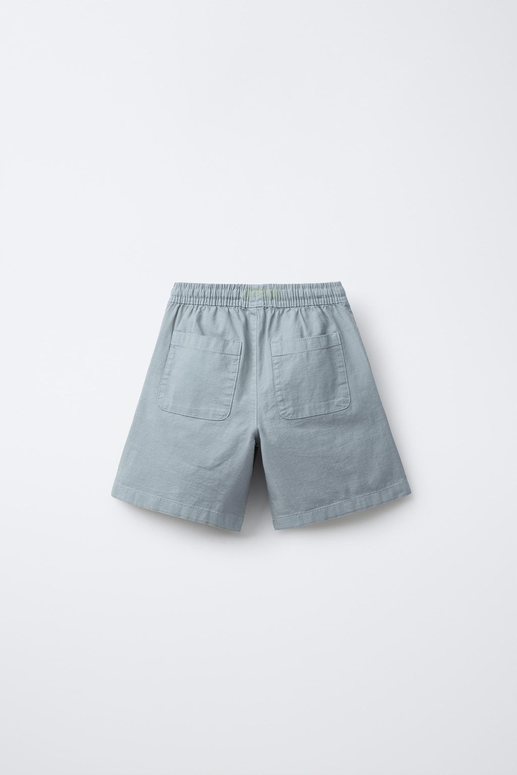 LABEL COTTON WIDE-LEG BERMUDA SHORTS - Zara фото 2