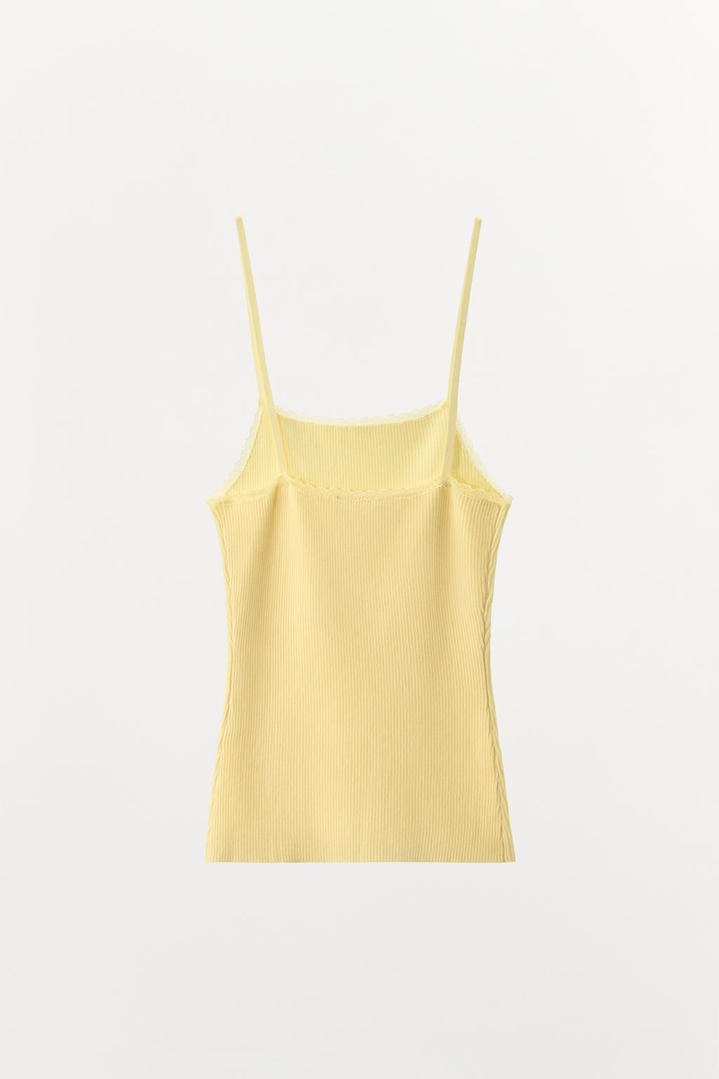 RIBBED KNIT STRAPPY TOP - Zara фото 13