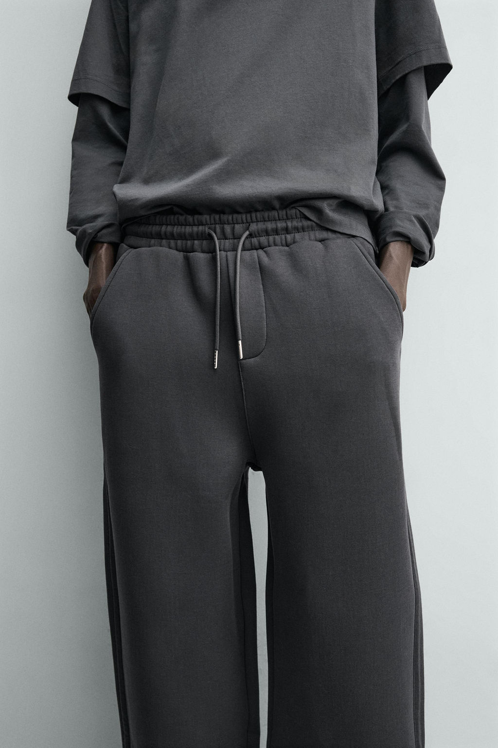 PANTAL?N JOGGER INTERLOCK RELAXED FIT / Gris oscuro - Zara фото 6