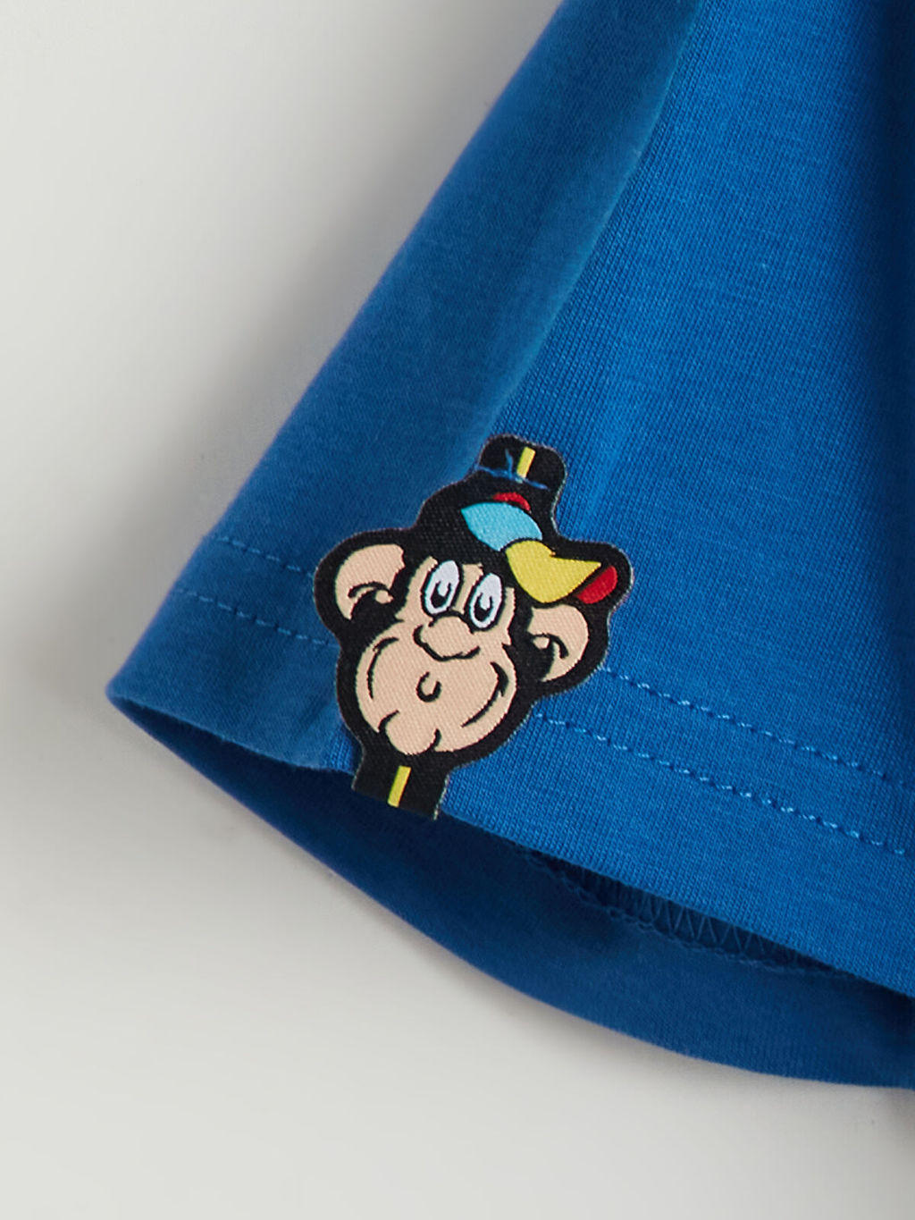 LC Waikiki Mavi Bisiklet Yaka California Bask_l_ Erkek _ocuk Ti__rt