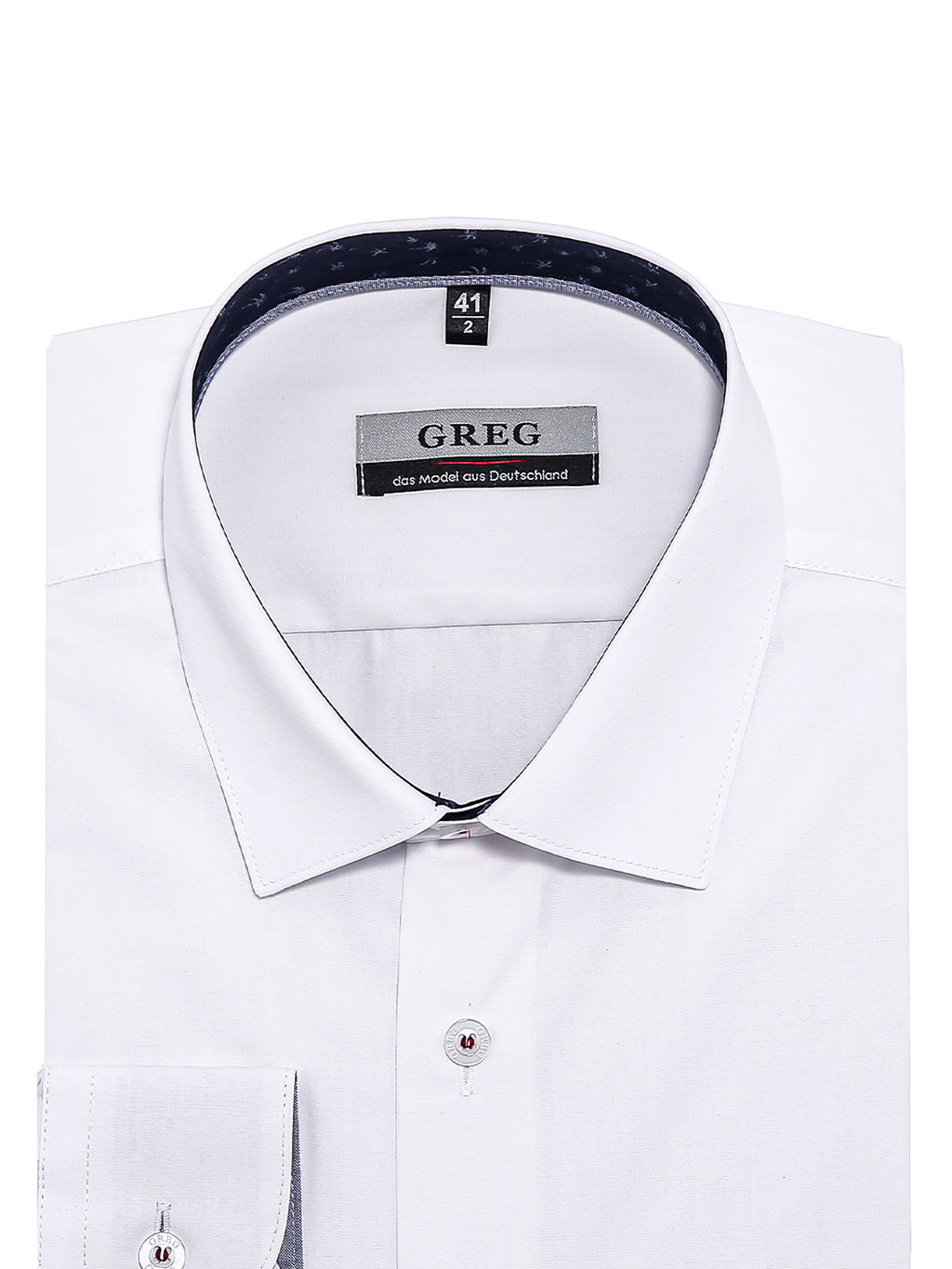 Сорочка мужская длинный рукав GREG 100/119/WH/15/p  фото 3