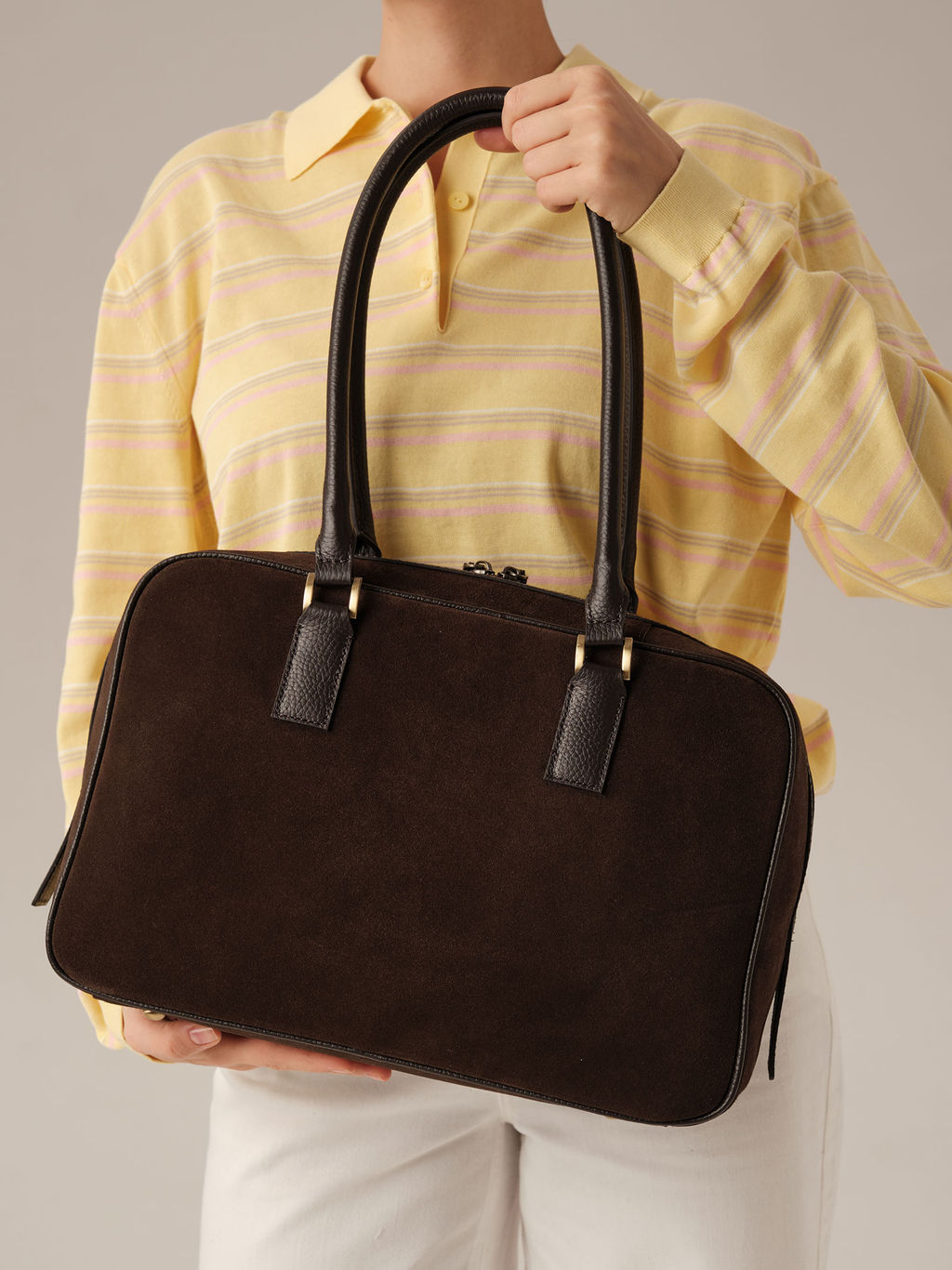 Замшевая сумка DBR Dominique 31389 черный каштан