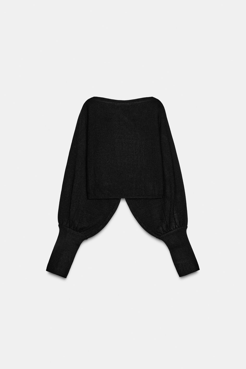 SHORT KNIT PUFF SLEEVE JUMPER - Zara фото 15