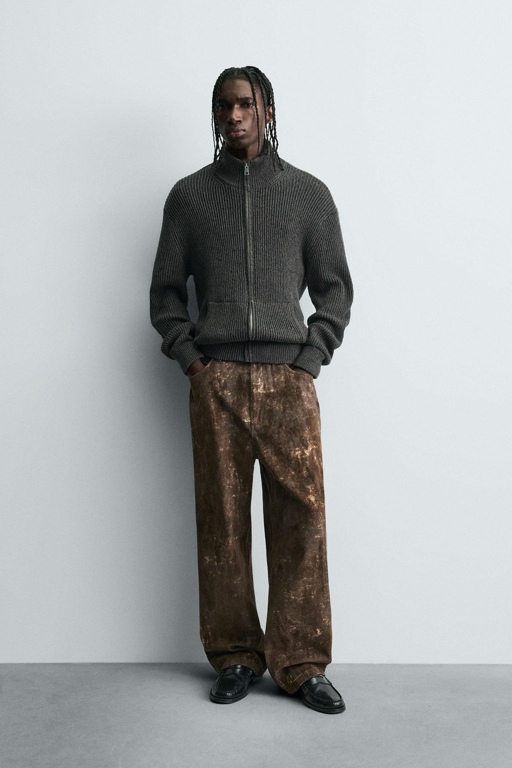 ABSTRACT PRINT CARPENTER TROUSERS - Zara фото 5