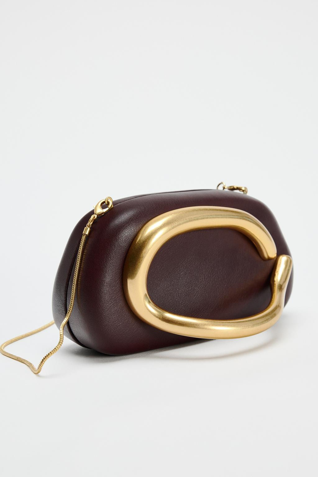 GOLD-CLASPED BOX BAG - Zara фото 3