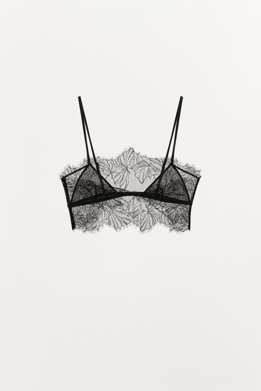 LACE TRIM BANDEAU BRALETTE - Zara фото 6
