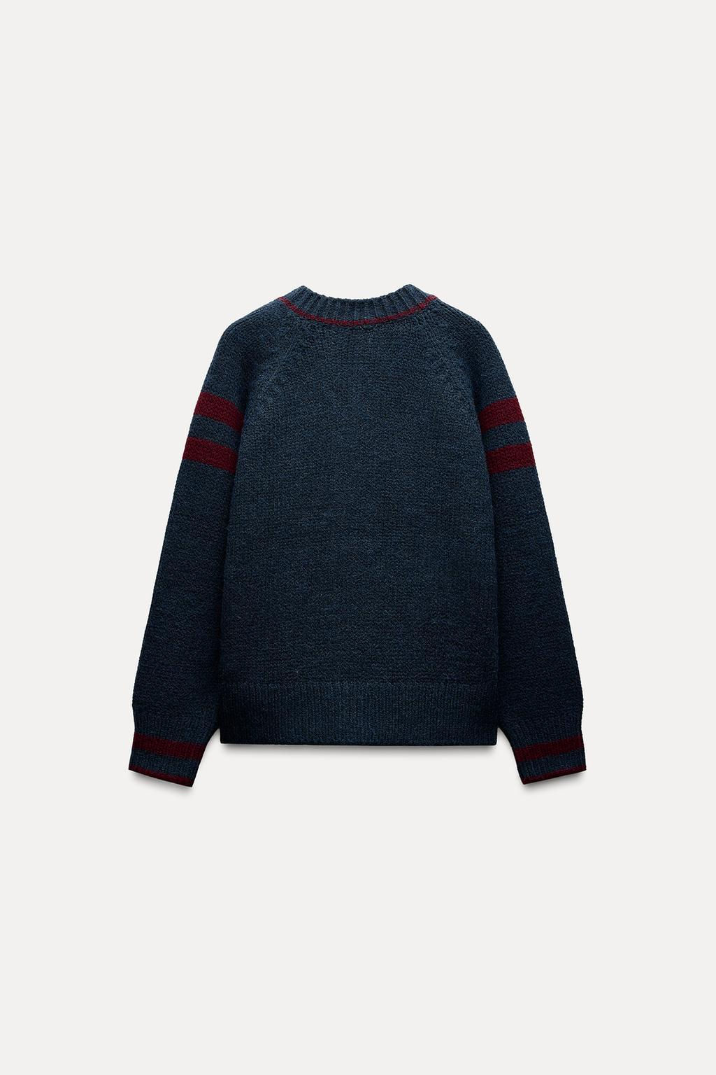 CONTRASTING KNIT CARDIGAN - Zara фото 3