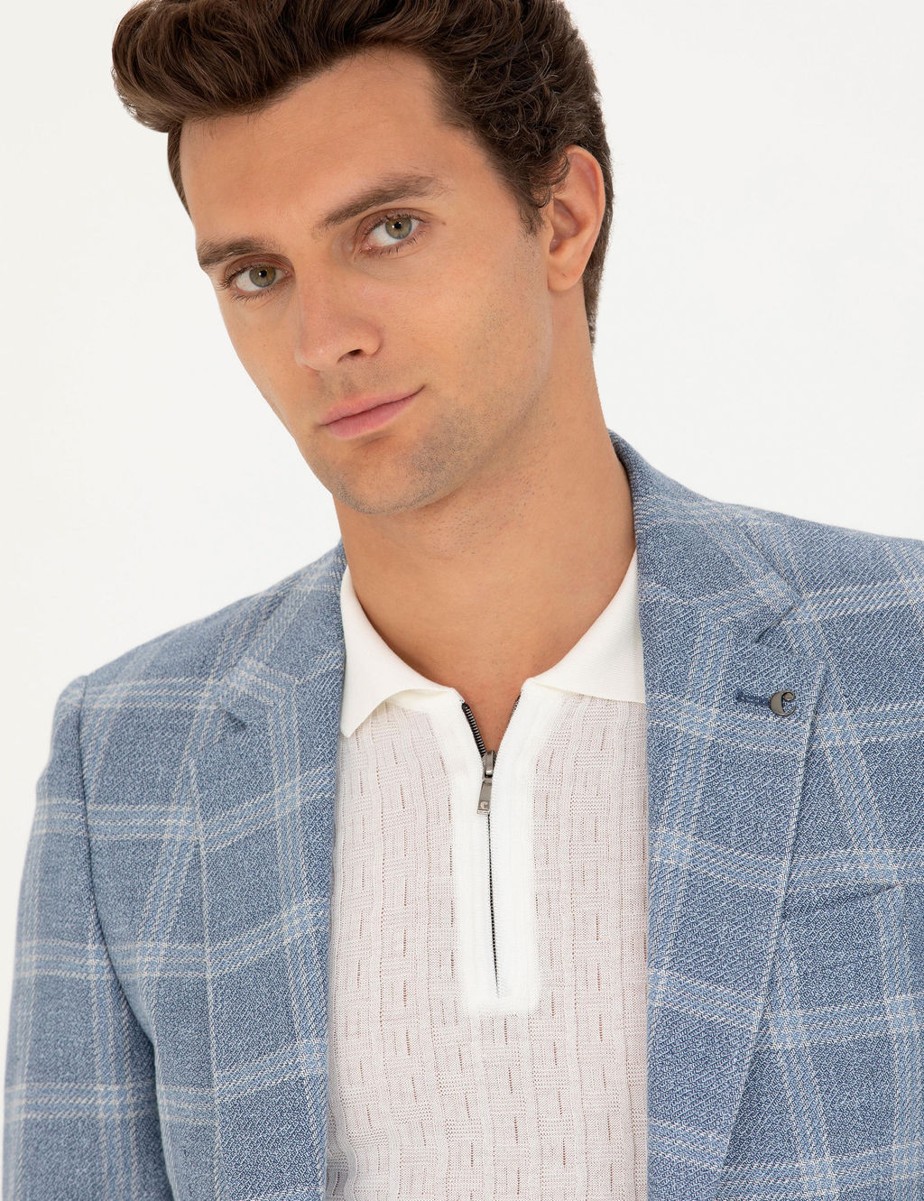Mavi Slim Fit Keten Kar___ml_ Ceket