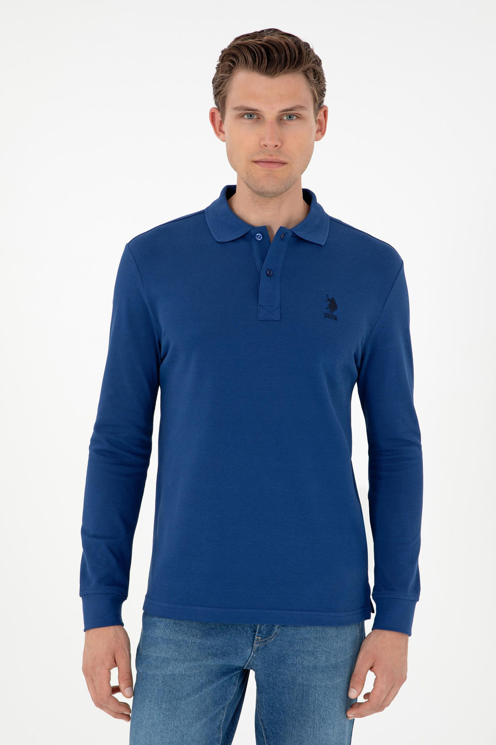 Мужской базовый свитшот цвета индиго Неожиданная скидка в корзине - U.s. polo assn фото 3