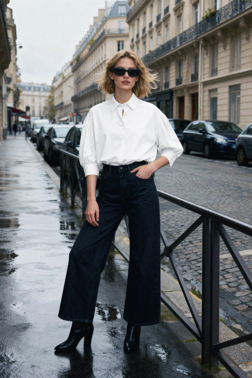 Beyaz Balon Kollu Gomlek TWOSS25GO00173 - Trendyolmilla фото 9