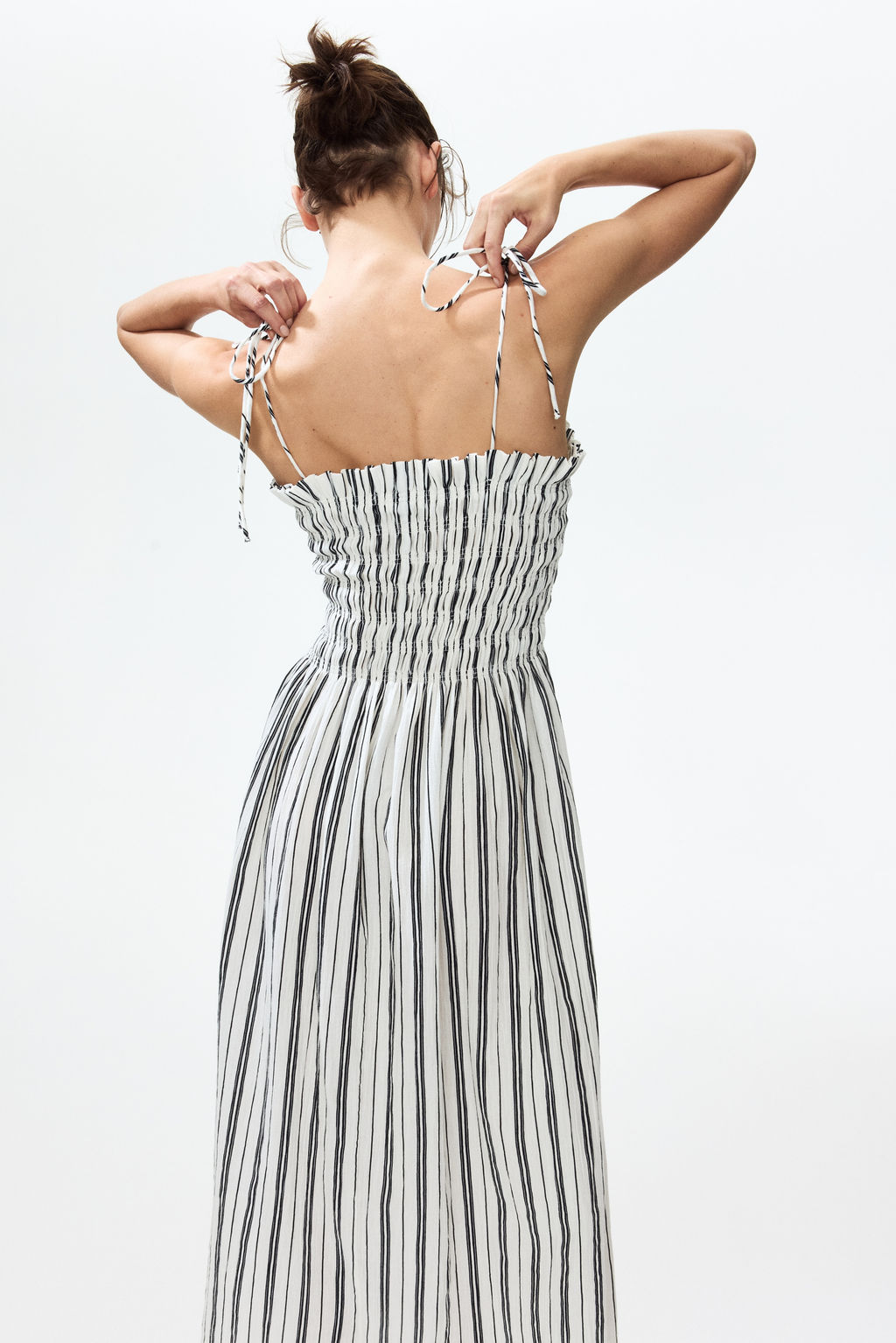 Vestido de tirantes con cuerpo nido de abeja - H&m фото 5