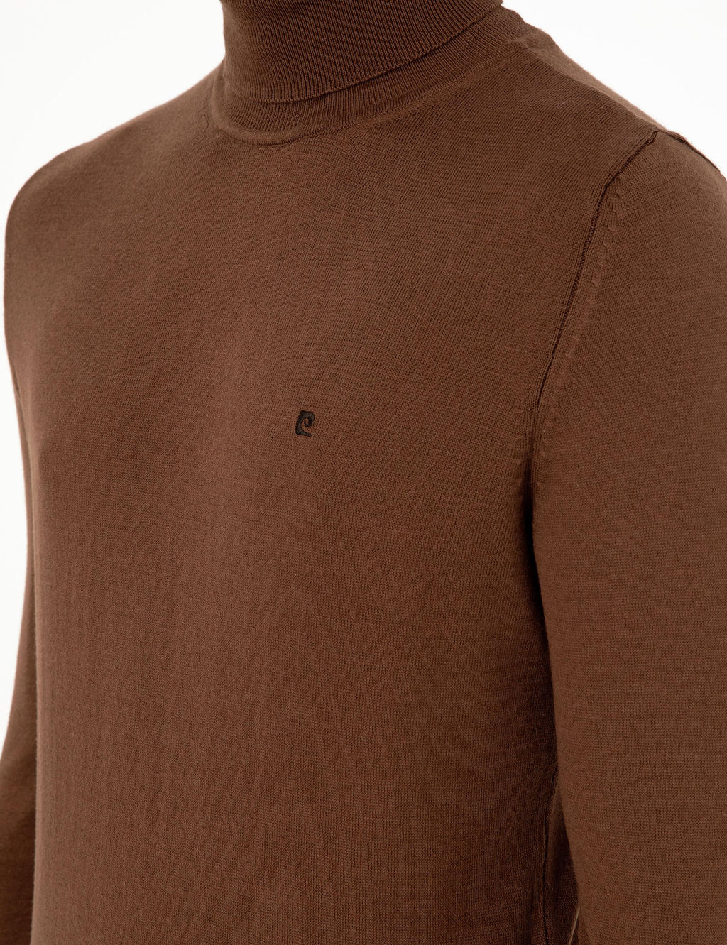 Koyu Kahverengi Slim Fit Bal_k__ Yaka Basic Triko Kazak - Pierre cardin фото 7
