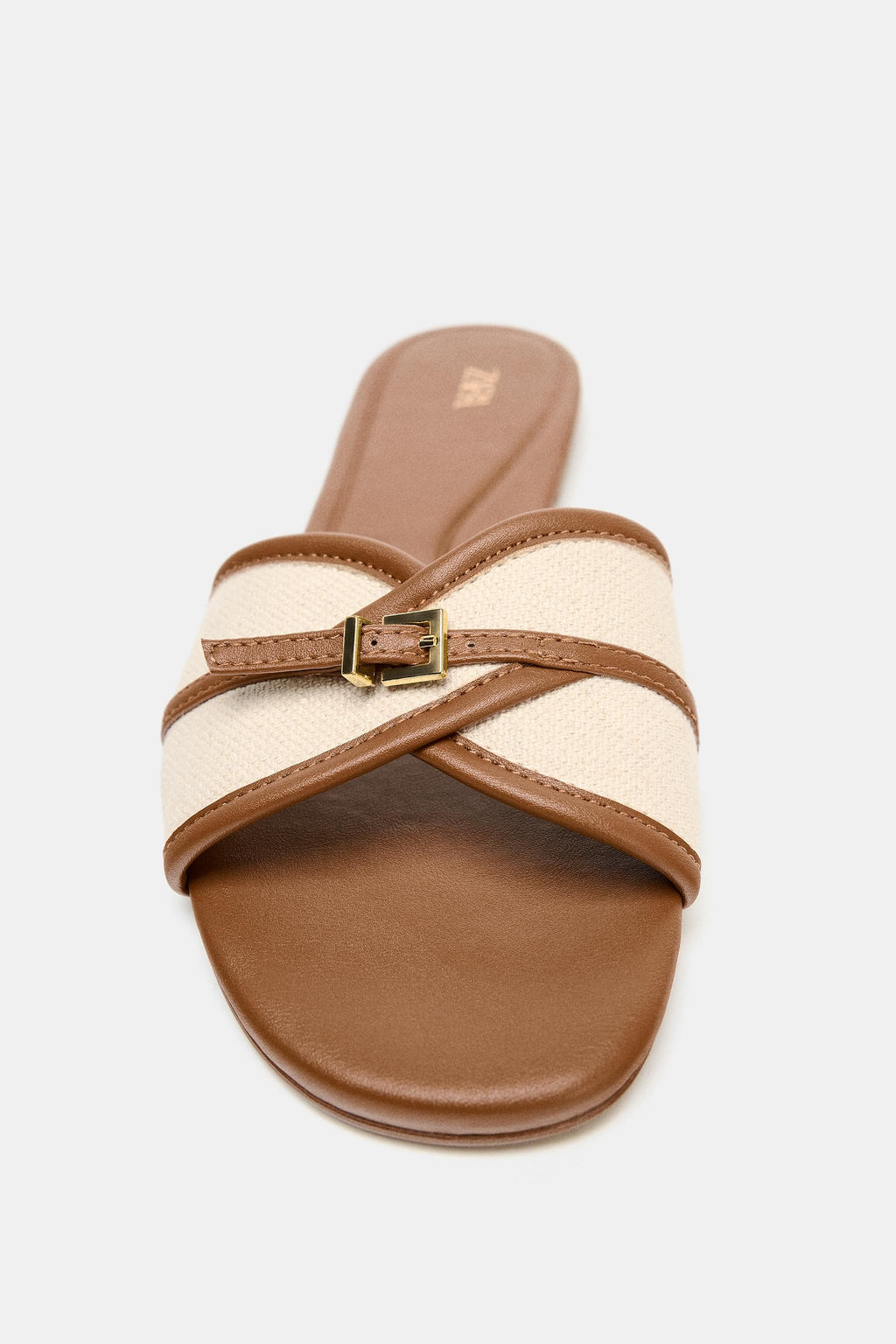 FLAT CANVAS SANDALS WITH BUCKLE - Zara фото 4