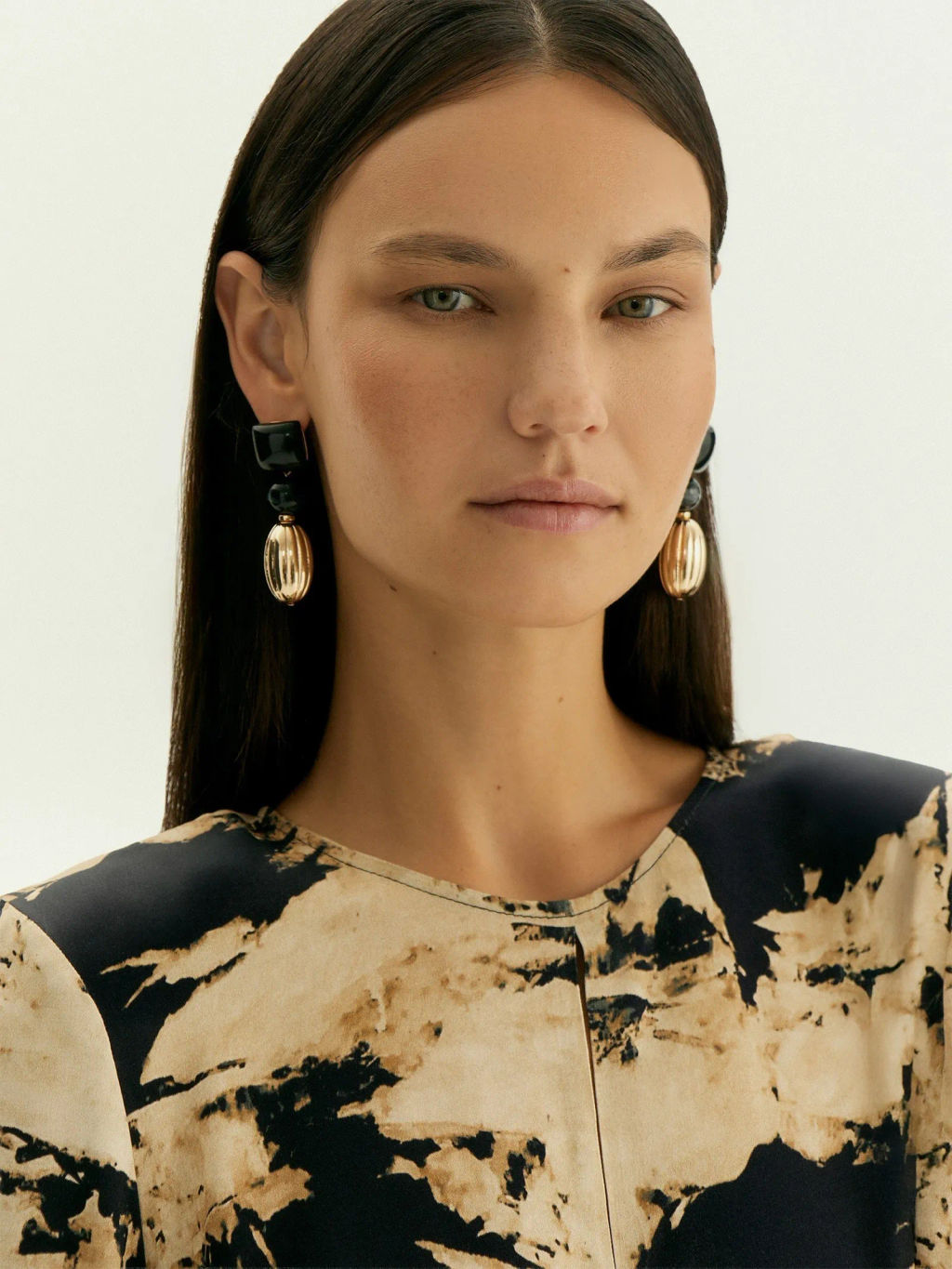 Платье с абстрактым принтом, PL1693/carn