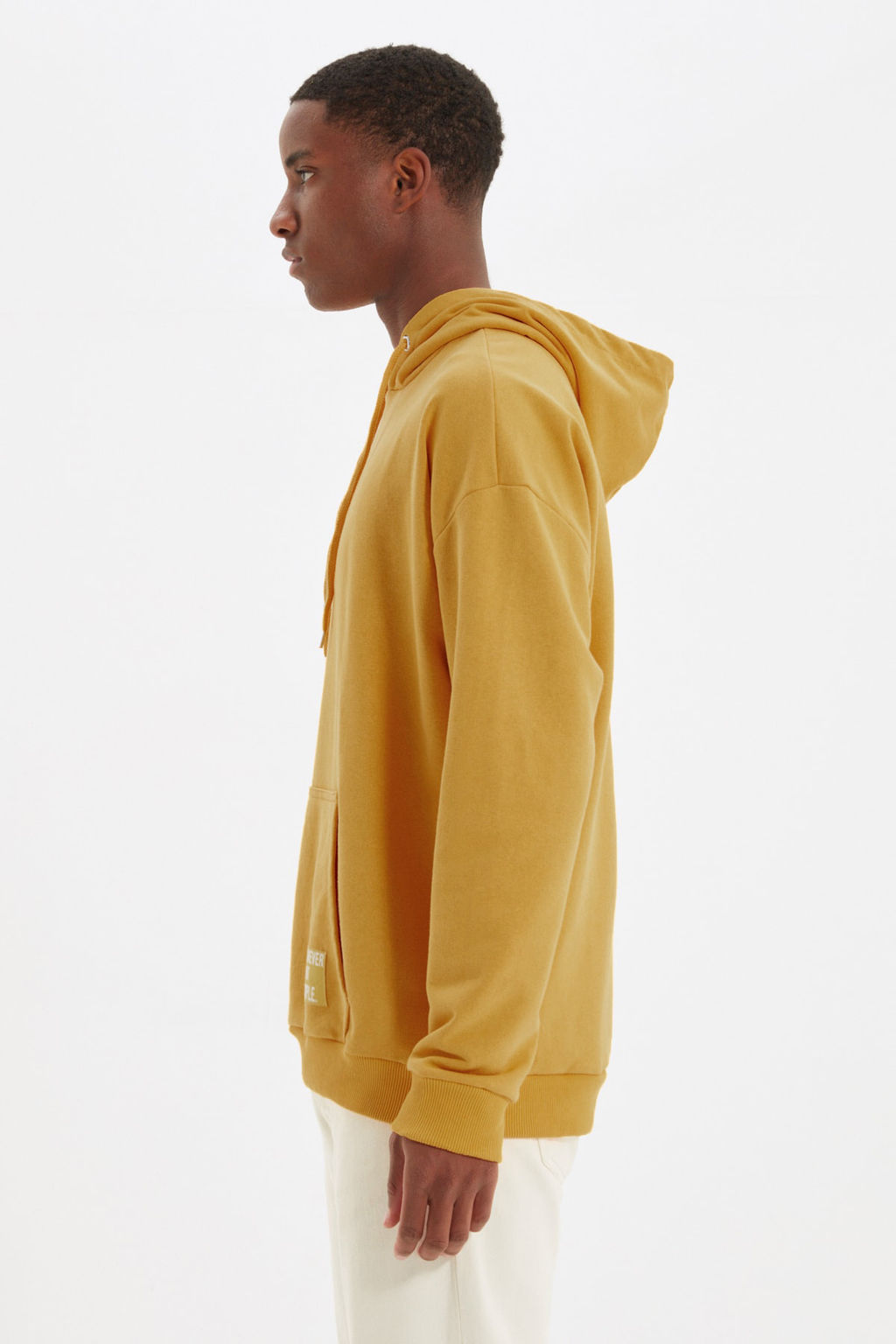 TRENDYOL MAN Beyaz Oversize/Genis Kesim Kapusonlu Etiketli Ici Polar/S?cak Tutan Sweatshirt TMNAW21SW2005 - Trendyolmilla фото 35