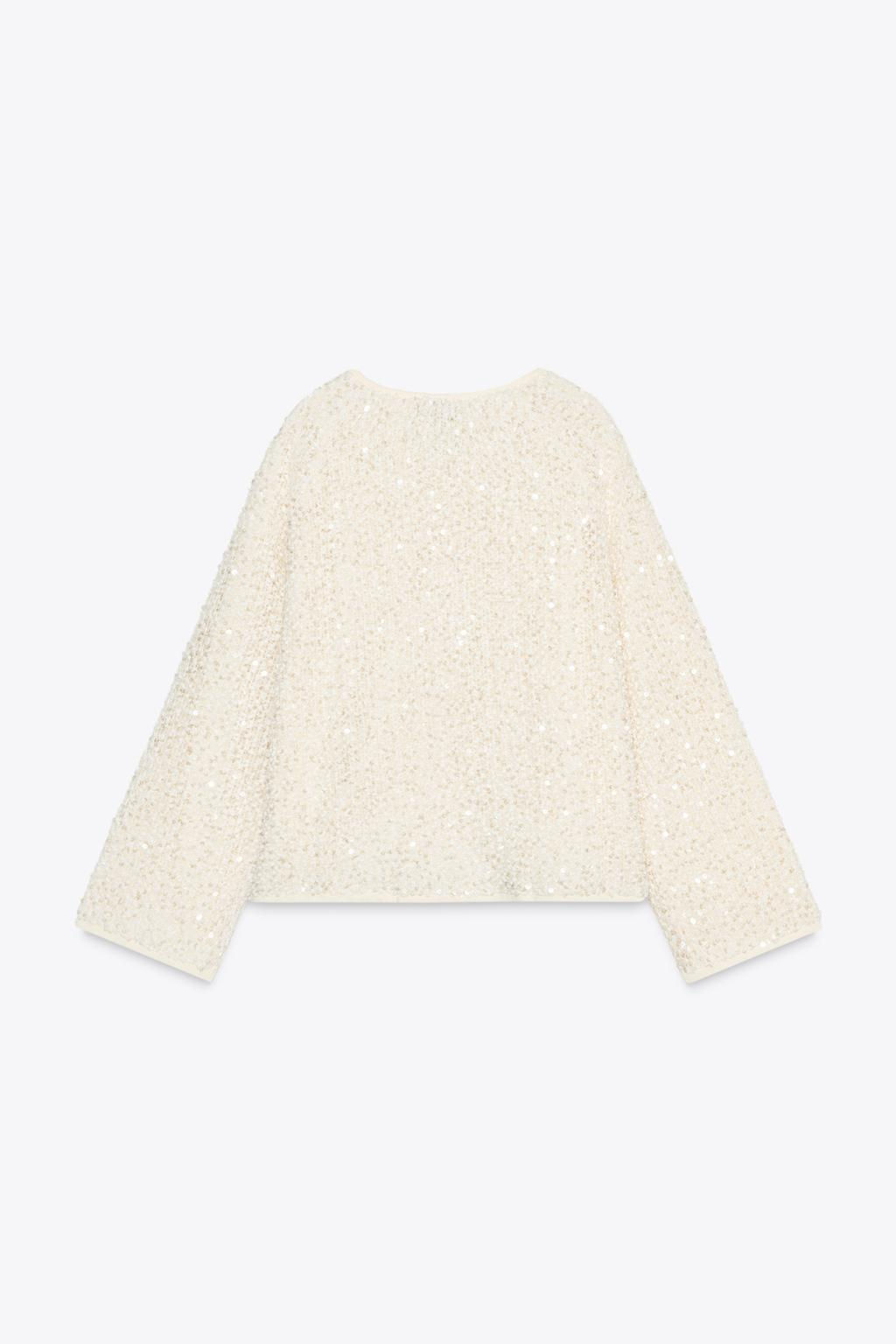 SEQUIN KNIT CARDIGAN - Zara фото 7