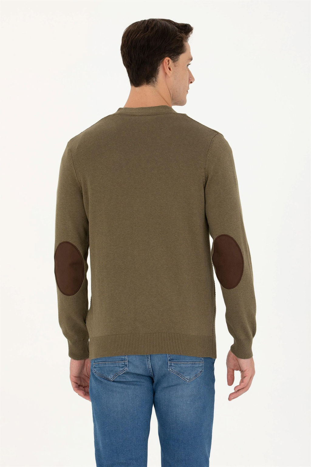 U. S. Polo Assn Мужской базовый трикотажный кардиган цвета хаки меланж - U.s. polo assn фото 12