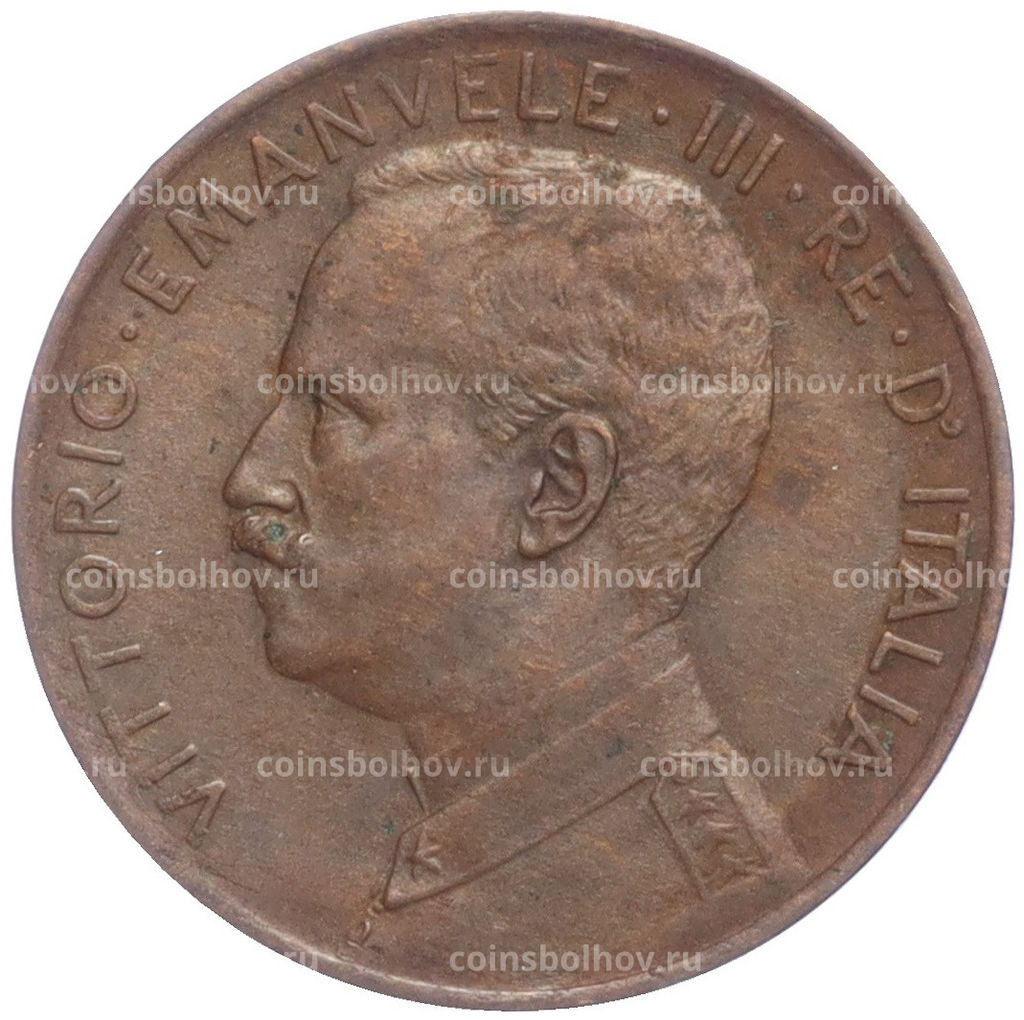 Монета 2 чентезимо 1915 года Италия