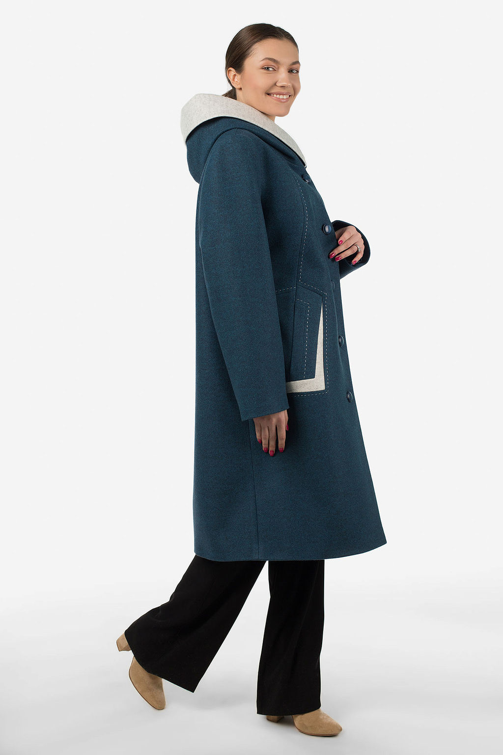 01-11022 Пальто женское демисезонное - El podio фото 4