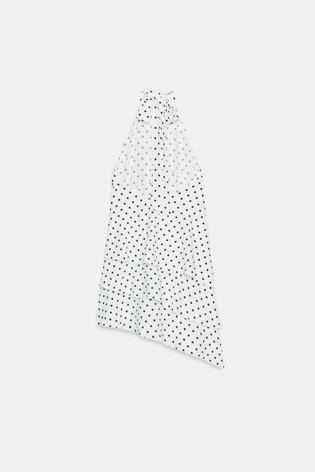 VESTIDO HALTER LUNARES / Blanco / Negro - Zara фото 8