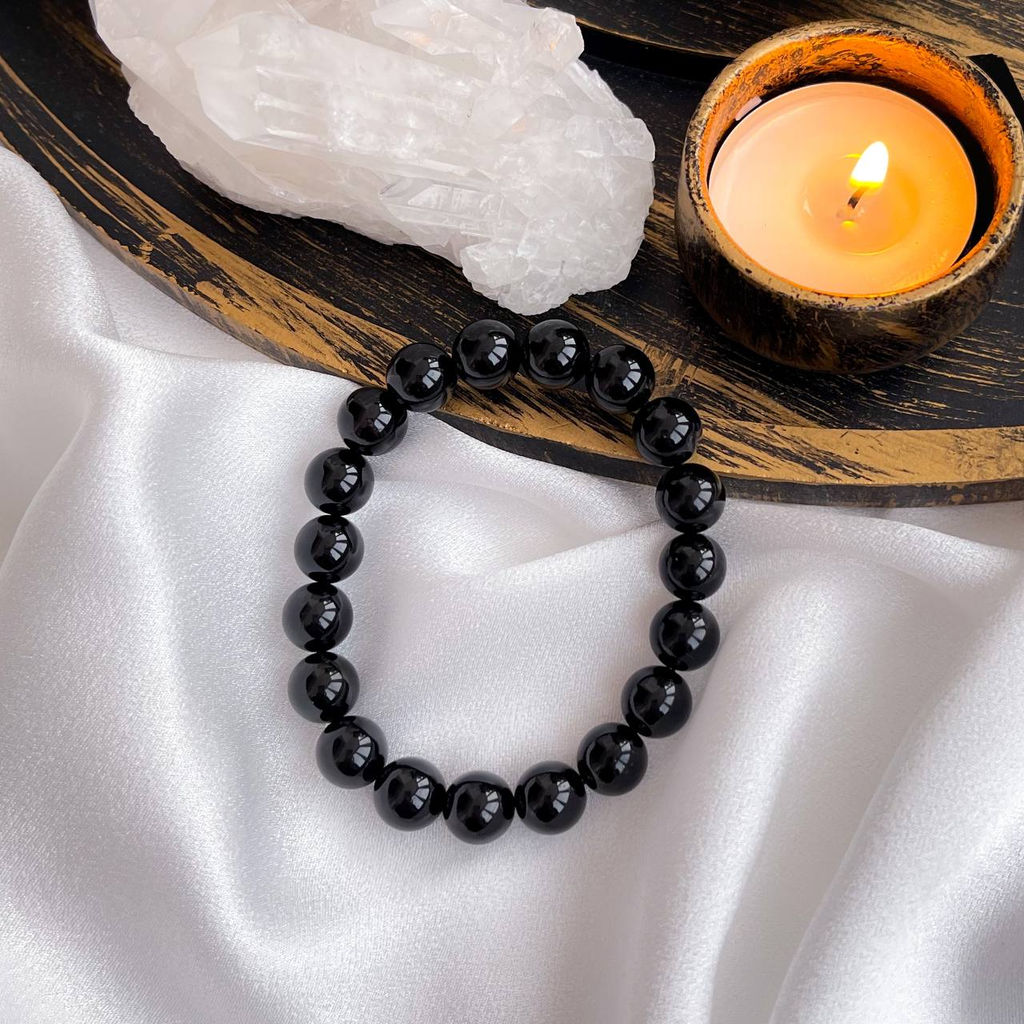 Браслет из черного Турмалина "Шерл" 17 см