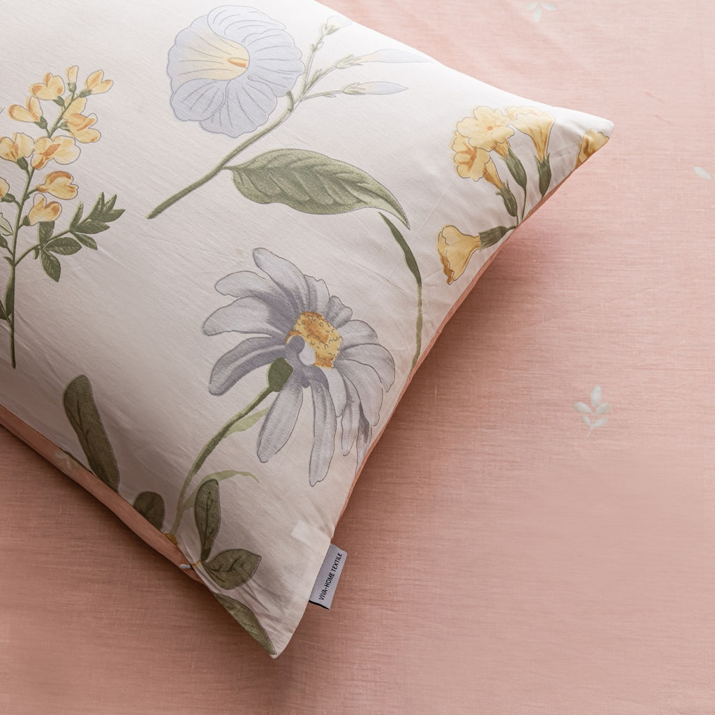 Комплект постельного белья Люкс Сатин 100% хлопок A353 Евро 4 Наволочки