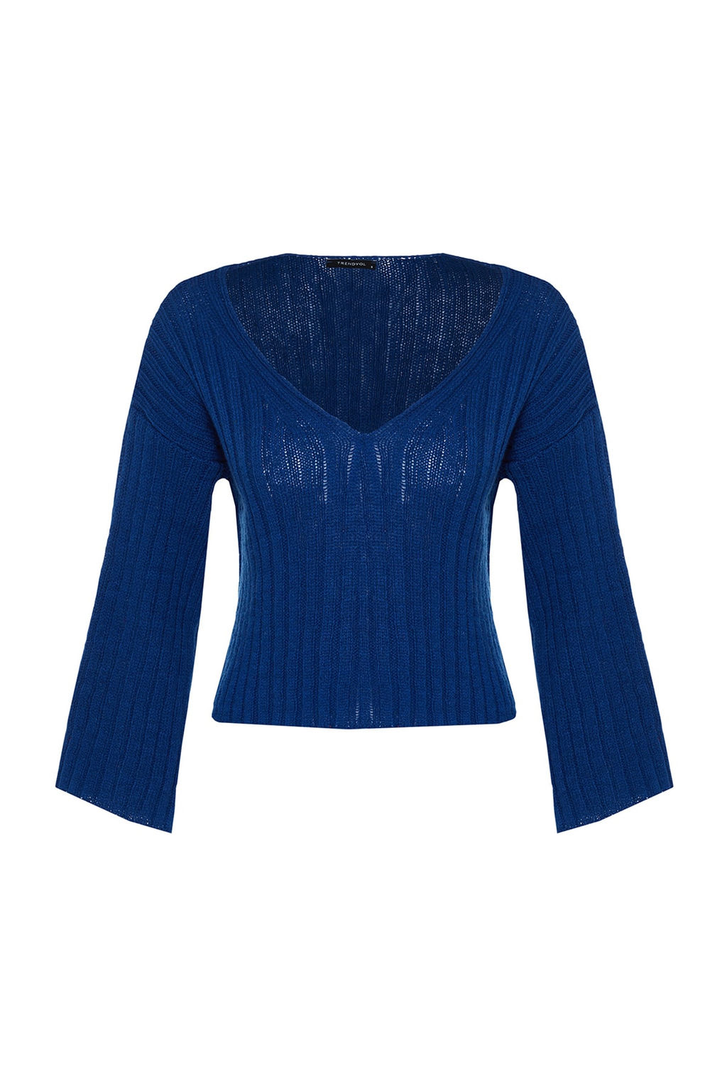 Saks Merserize Gorunumlu Yunlu Genis Kal?p Basic Triko Kazak TWOAW23KZ01844