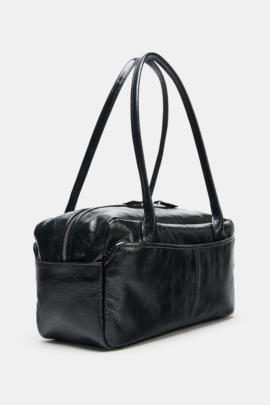 LEATHER BOWLING BAG - Zara фото 3