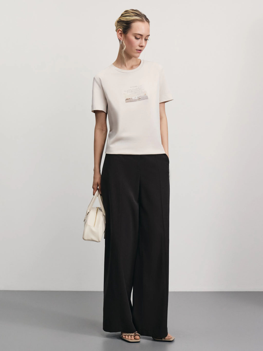 Футболка из хлопка с принтом / Zarina  фото 2